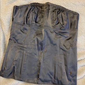 Club Monaco metallic black and grey corset top